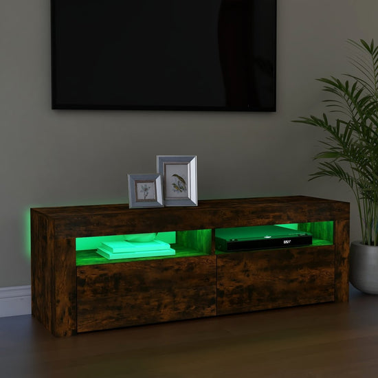 Tv-meubel met LED-verlichting 120x35x40 cm sonoma eikenkleurig MeubelReus