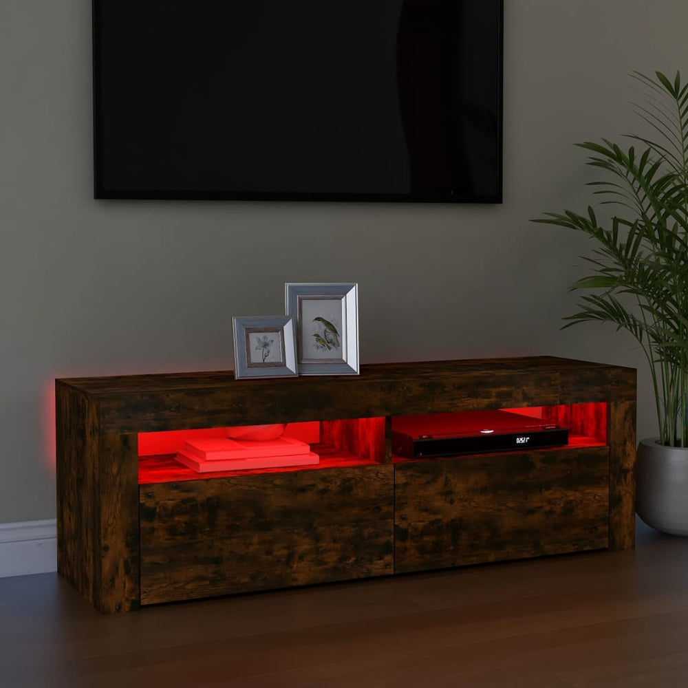 Tv-meubel met LED-verlichting 120x35x40 cm sonoma eikenkleurig MeubelReus