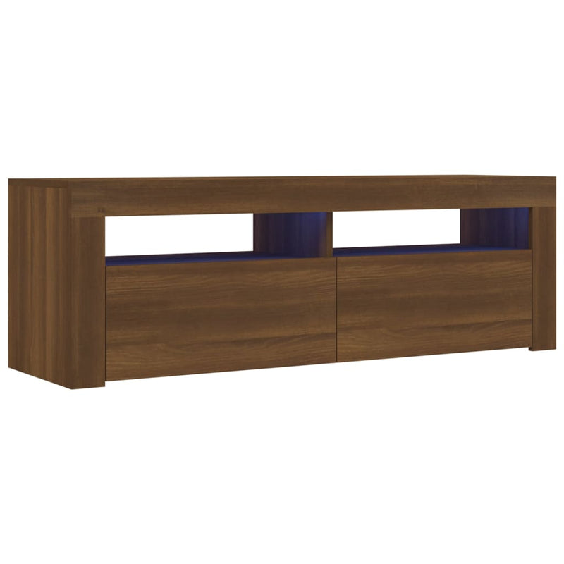 Tv-meubel met LED-verlichting 120x35x40 cm bruineikenkleurig MeubelReus