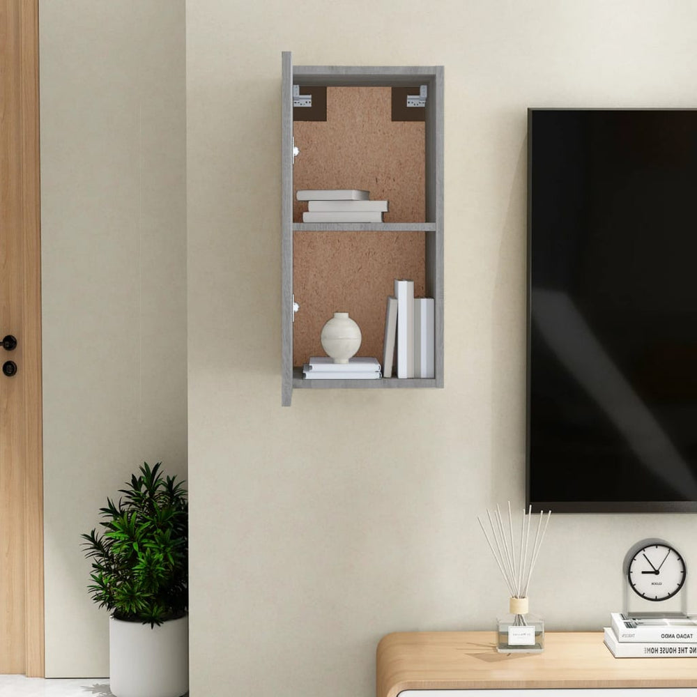 Tv-meubel 30,5x30x60 cm bewerkt hout grijs sonoma eikenkleurig MeubelReus
