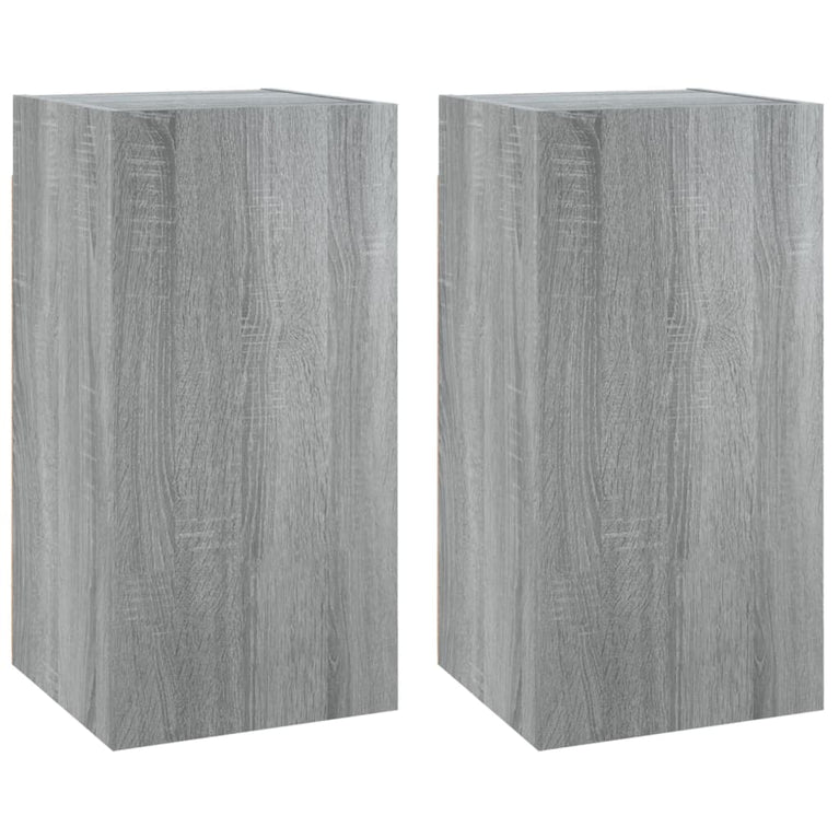 Tv-meubelen 2 st 30,5x30x60 cm bewerkt hout grijs sonoma eiken
