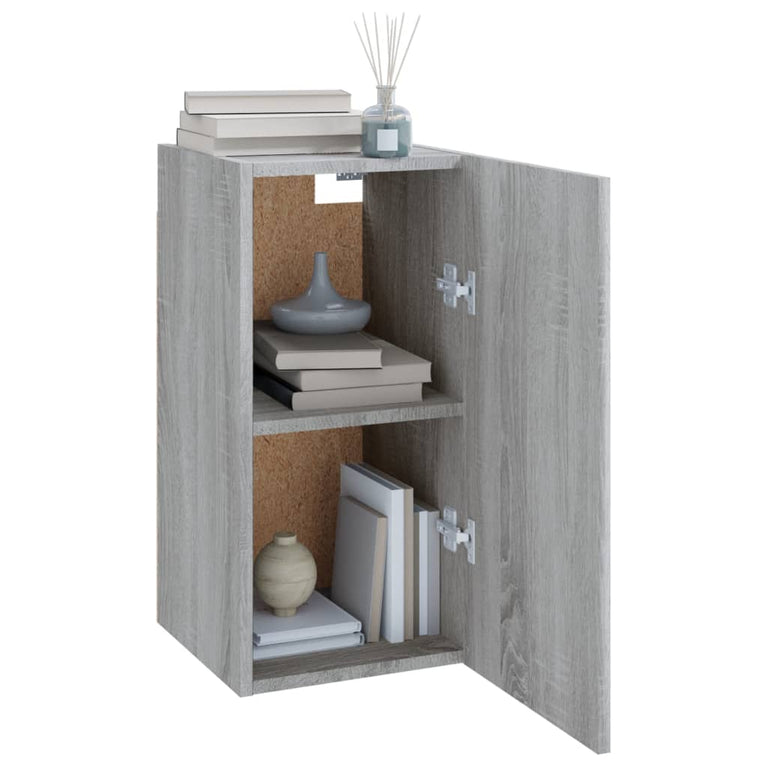 Tv-meubelen 2 st 30,5x30x60 cm bewerkt hout grijs sonoma eiken