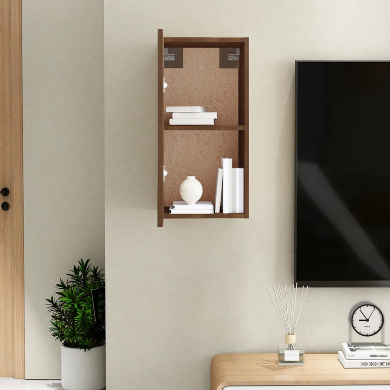 Tv-meubel 30,5x30x60 cm bewerkt hout bruineikenkleurig MeubelReus