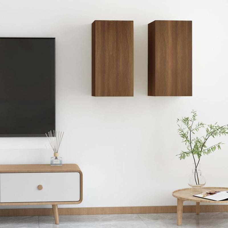 Tv-meubelen 2 st 30,5x30x60 cm bewerkt hout bruineikenkleurig MeubelReus