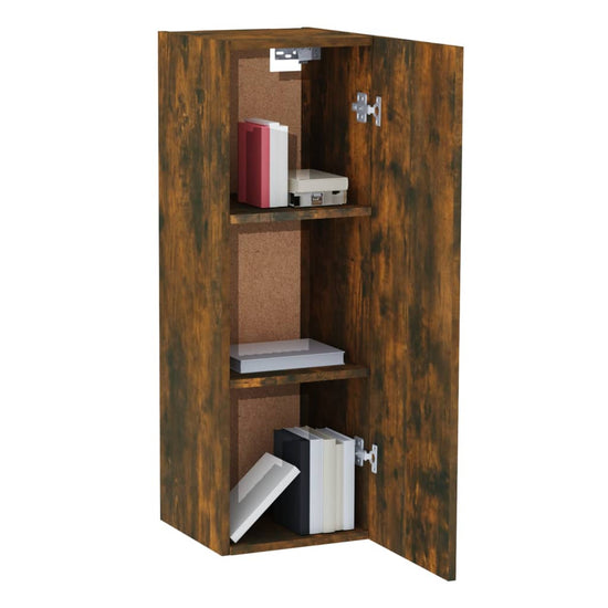 Tv-meubel 30,5x30x90 cm bewerkt hout gerookt eikenkleurig MeubelReus