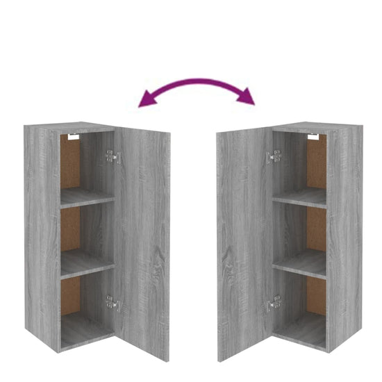 Tv-meubel 30,5x30x90 cm bewerkt hout grijs sonoma eikenkleurig MeubelReus