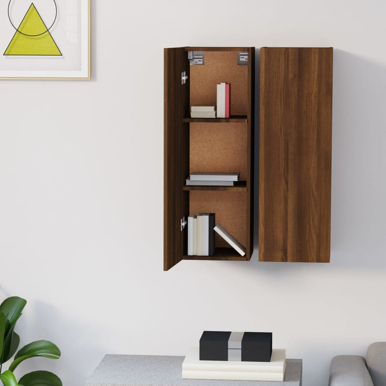 Tv-meubelen 2 st 30,5x30x90 cm bewerkt hout bruineikenkleurig MeubelReus