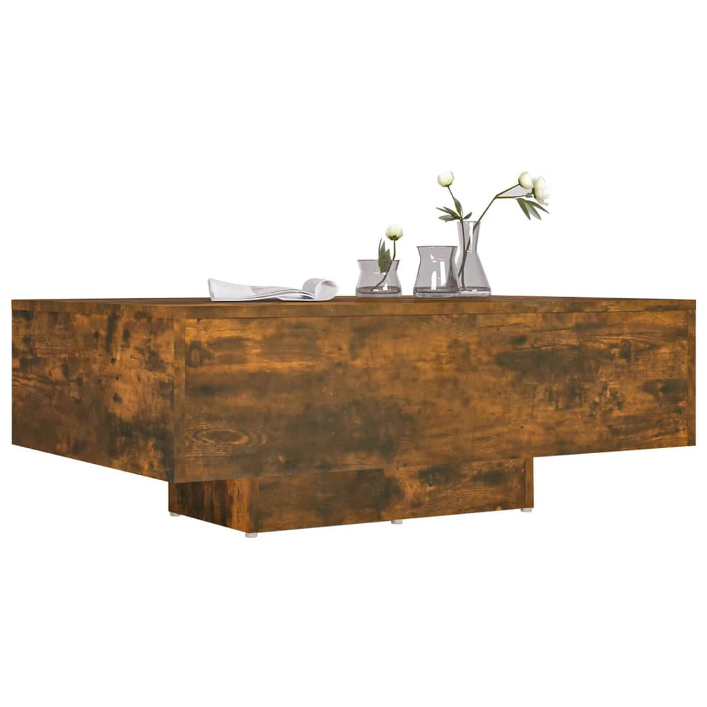 Salontafel 85x55x31 cm bewerkt hout gerookt eikenkleurig MeubelReus