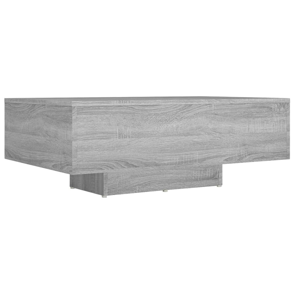 Salontafel 85x55x31 cm bewerkt hout grijs sonoma eikenkleurig MeubelReus