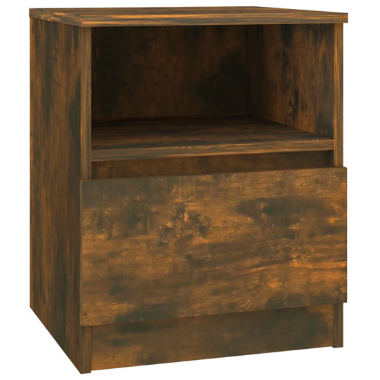 Nachtkastjes 2 st 40x40x50 cm bewerkt hout gerookt eikenkleurig MeubelReus