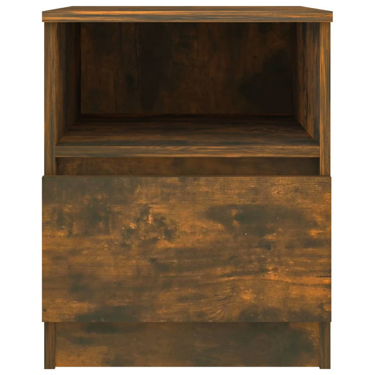 Nachtkastjes 2 st 40x40x50 cm bewerkt hout gerookt eikenkleurig MeubelReus