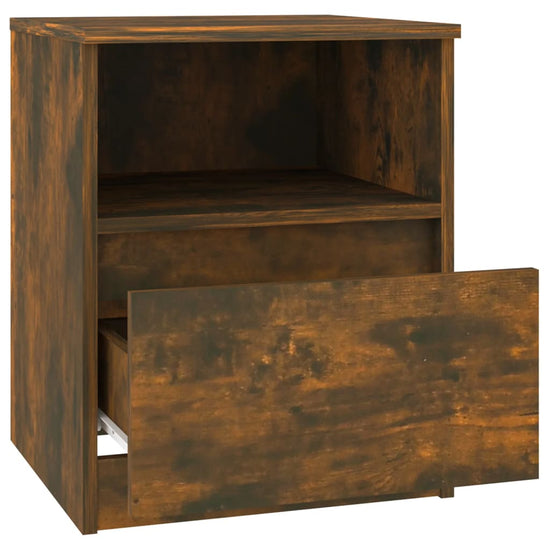 Nachtkastjes 2 st 40x40x50 cm bewerkt hout gerookt eikenkleurig MeubelReus
