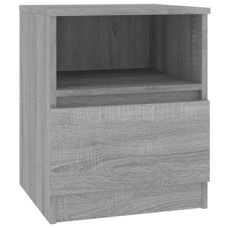 Nachtkastjes 2 st 40x40x50 cm bewerkt hout grijs sonoma eiken MeubelReus