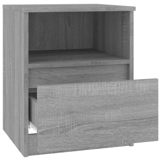 Nachtkastjes 2 st 40x40x50 cm bewerkt hout grijs sonoma eiken MeubelReus