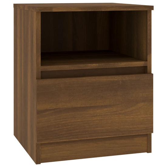 Nachtkastjes 2 st 40x40x50 cm bewerkt hout bruin eikenkleur MeubelReus