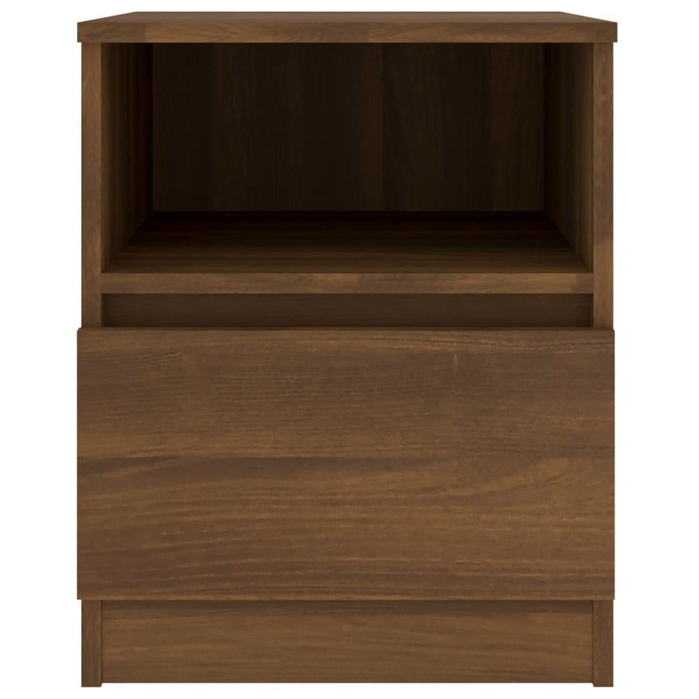 Nachtkastjes 2 st 40x40x50 cm bewerkt hout bruin eikenkleur MeubelReus