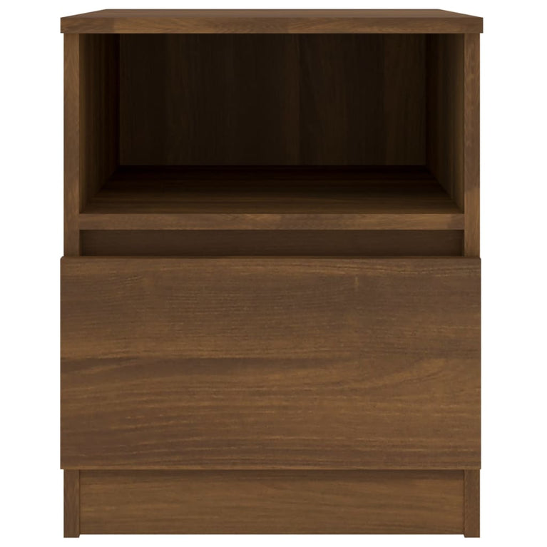Nachtkastjes 2 st 40x40x50 cm bewerkt hout bruin eikenkleur MeubelReus