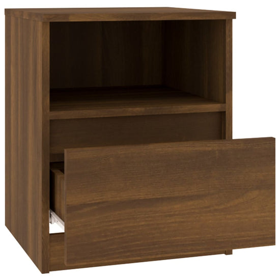 Nachtkastjes 2 st 40x40x50 cm bewerkt hout bruin eikenkleur MeubelReus