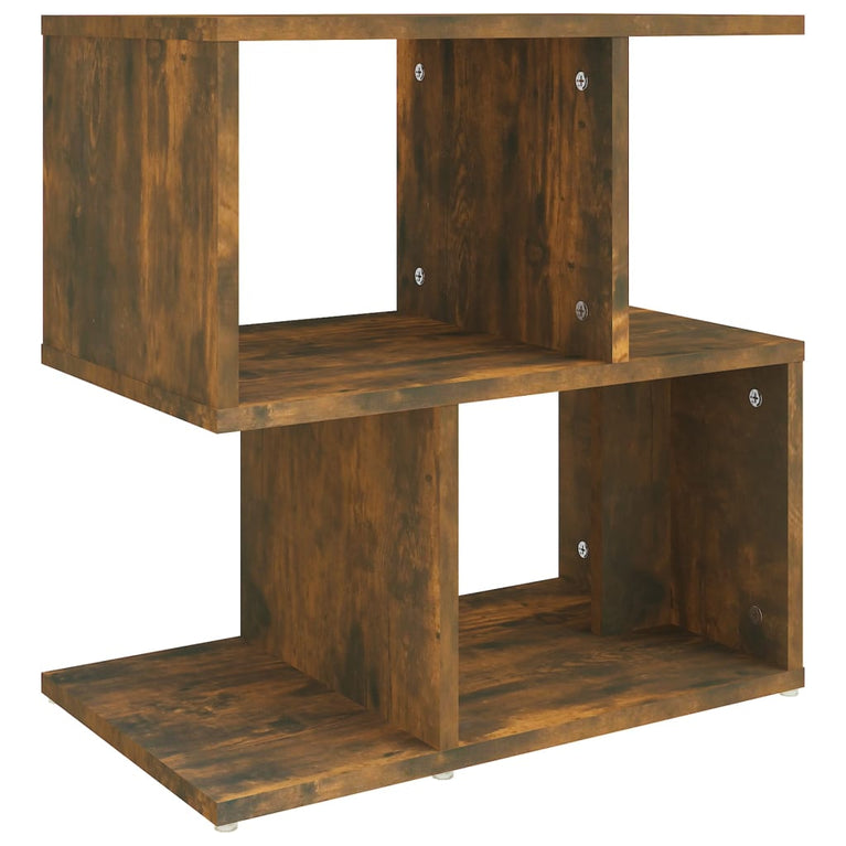 Nachtkastje 50x30x51,5 cm bewerkt hout gerookt eikenkleurig