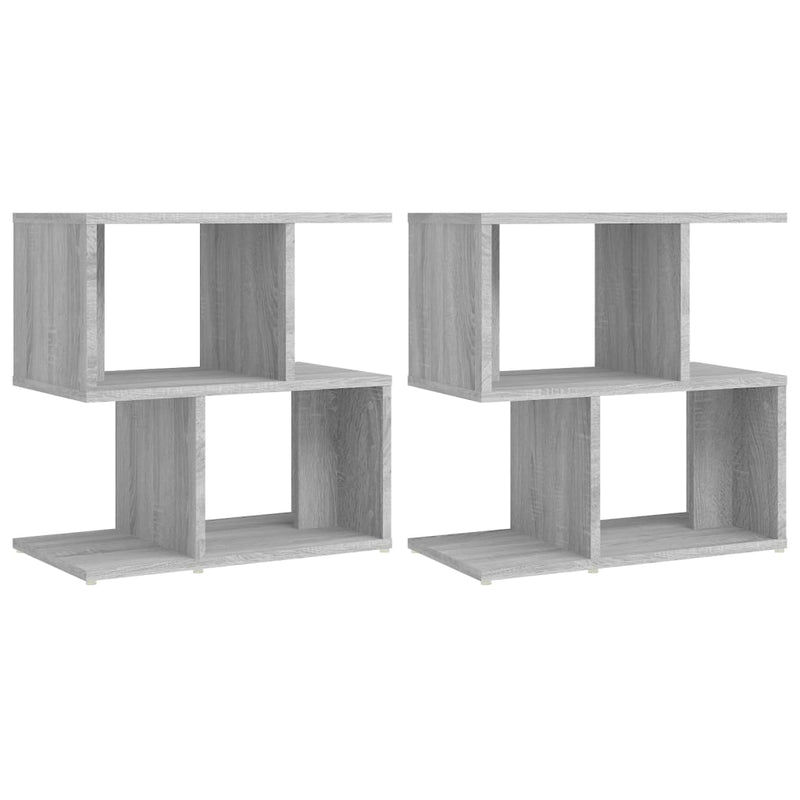 Nachtkastjes 2 st 50x30x51,5 cm bewerkt hout grijs sonoma eiken MeubelReus