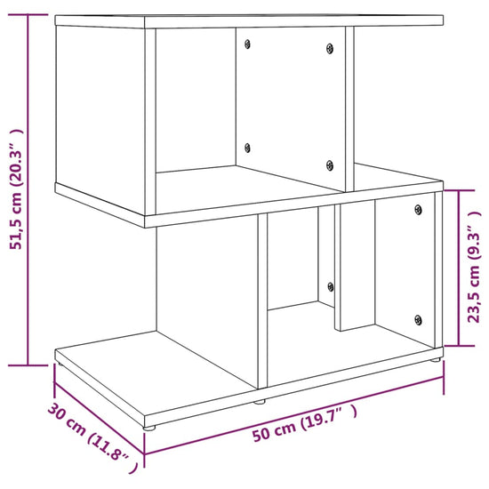 Nachtkastjes 2 st 50x30x51,5 cm bewerkt hout grijs sonoma eiken MeubelReus
