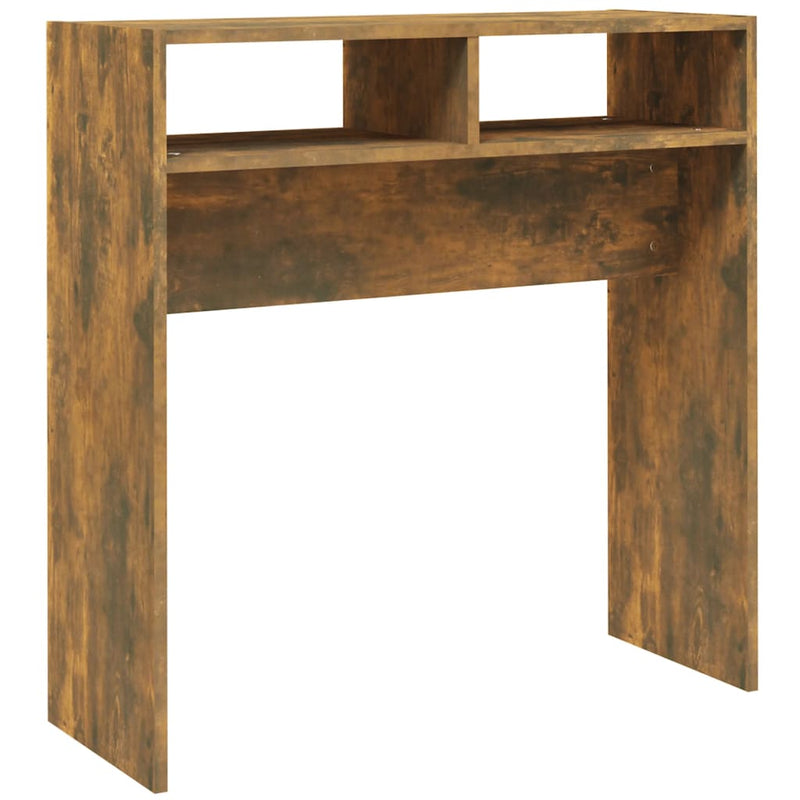 Wandtafel 78x30x80 cm bewerkt hout gerookt eikenkleurig MeubelReus