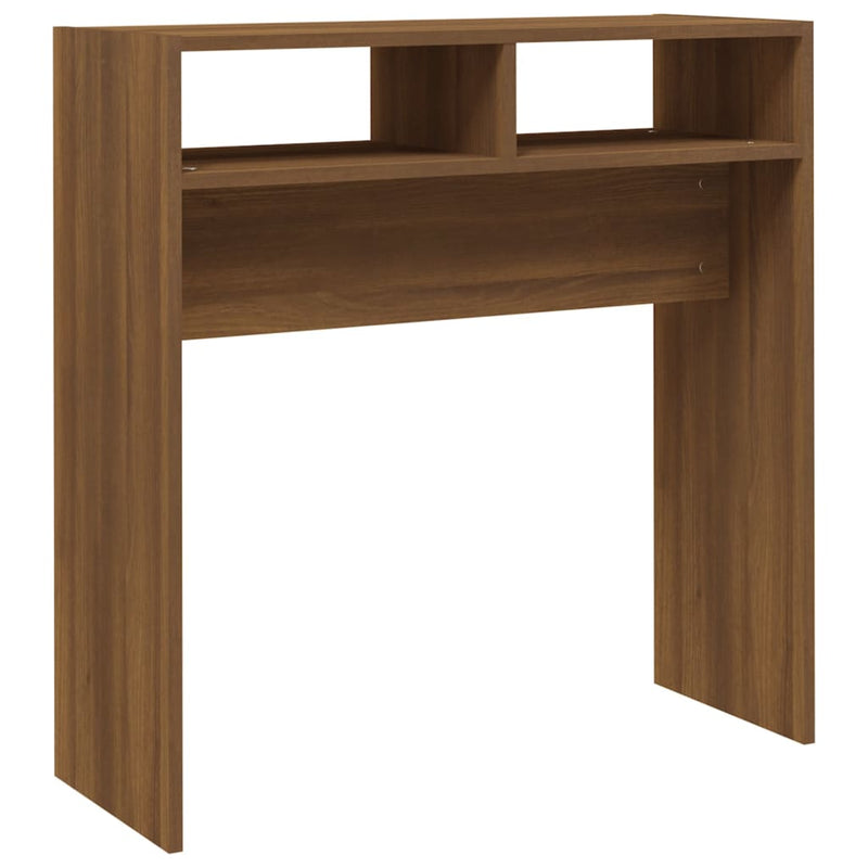 Wandtafel 78x30x80 cm bewerkt hout bruineikenkleurig MeubelReus