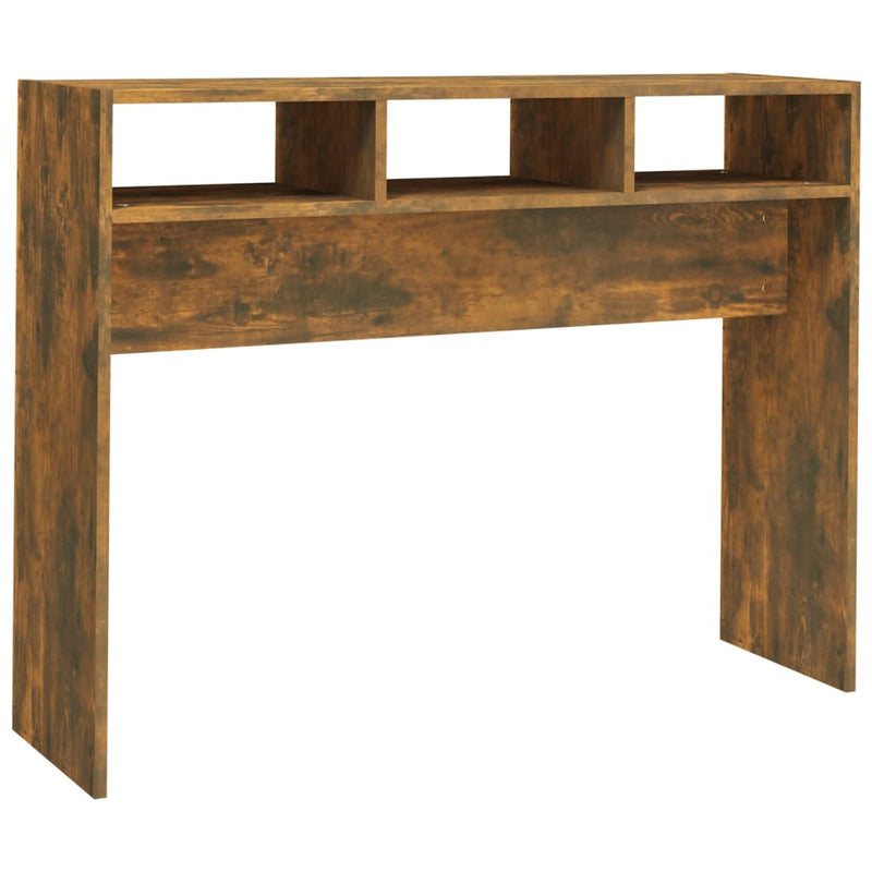 Wandtafel 105x30x80 cm bewerkt hout gerookt eikenkleurig MeubelReus