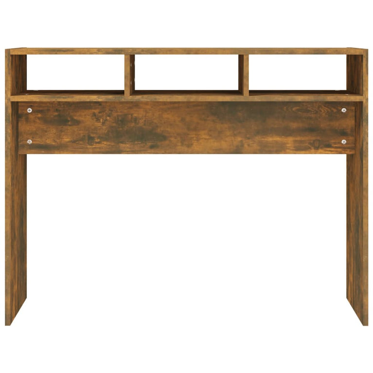 Wandtafel 105x30x80 cm bewerkt hout gerookt eikenkleurig MeubelReus