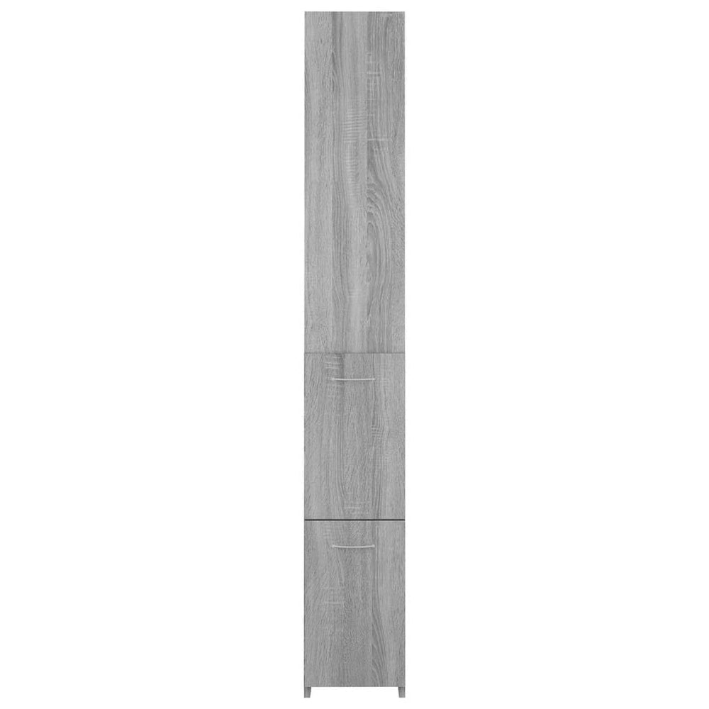 Badkamerkast 25x26,5x170cm bewerkt hout grijs sonoma eikenkleur MeubelReus