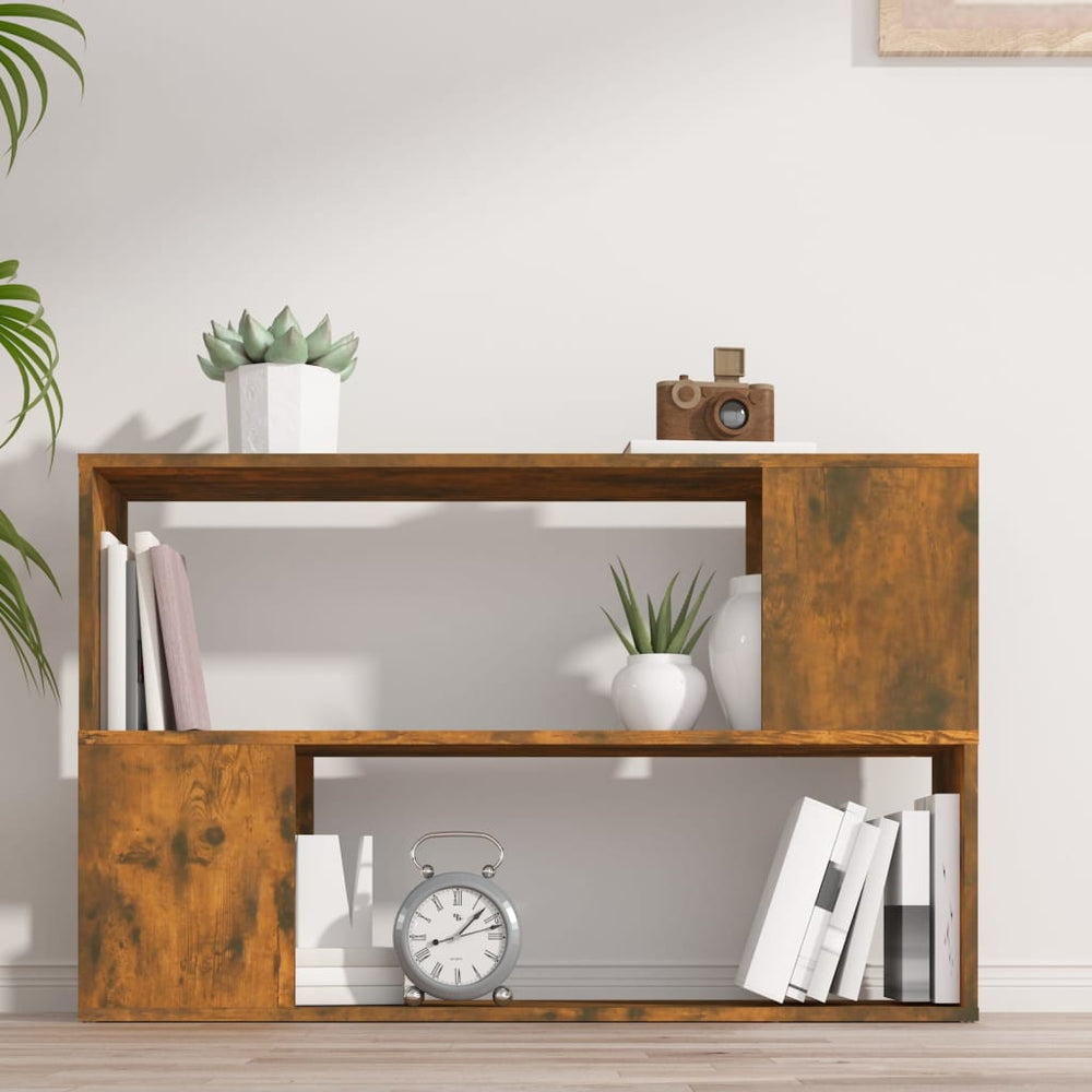 Boekenkast 100x24x63 cm bewerkt hout gerookt eikenkleurig MeubelReus