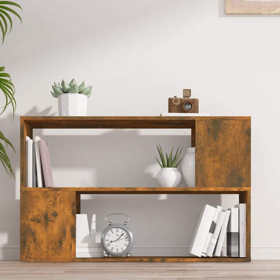 Boekenkast 100x24x63 cm bewerkt hout gerookt eikenkleurig MeubelReus