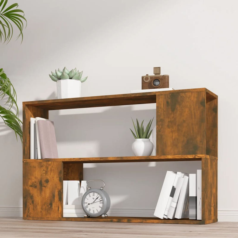 Boekenkast 100x24x63 cm bewerkt hout gerookt eikenkleurig MeubelReus
