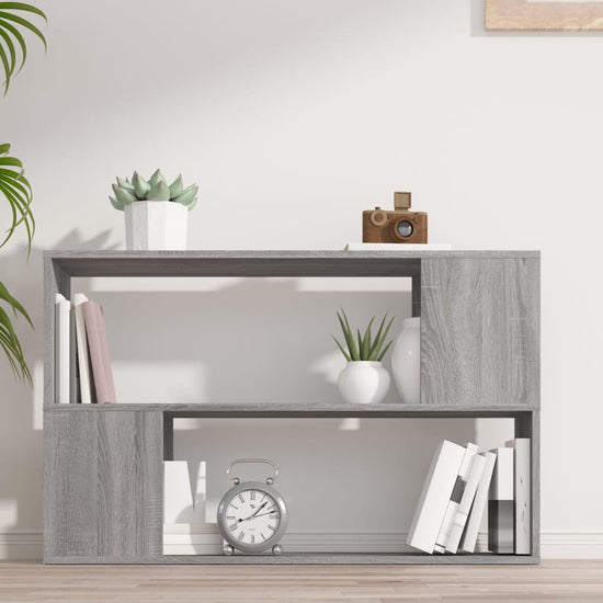 Boekenkast 100x24x63 cm bewerkt hout grijs sonoma eikenkleurig MeubelReus