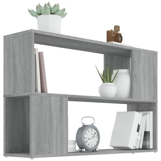 Boekenkast 100x24x63 cm bewerkt hout grijs sonoma eikenkleurig MeubelReus