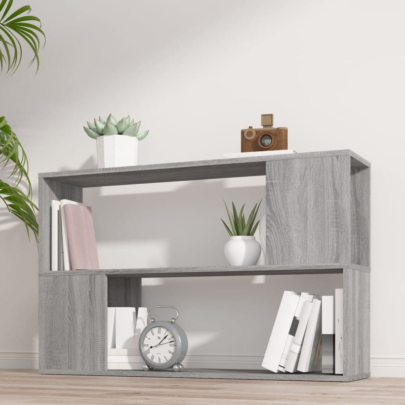 Boekenkast 100x24x63 cm bewerkt hout grijs sonoma eikenkleurig MeubelReus