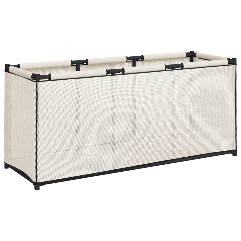 Opbergbox 105x34,5x45 cm stof crèmekleurig MeubelReus