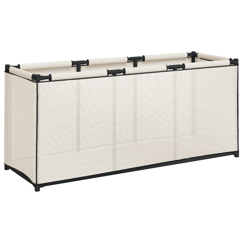 Opbergbox 105x34,5x45 cm stof crèmekleurig MeubelReus