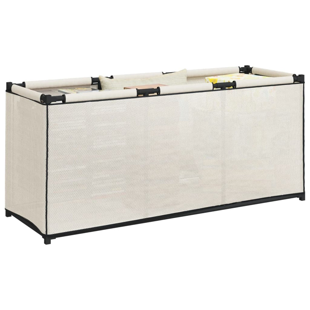Opbergbox 105x34,5x45 cm stof crèmekleurig MeubelReus