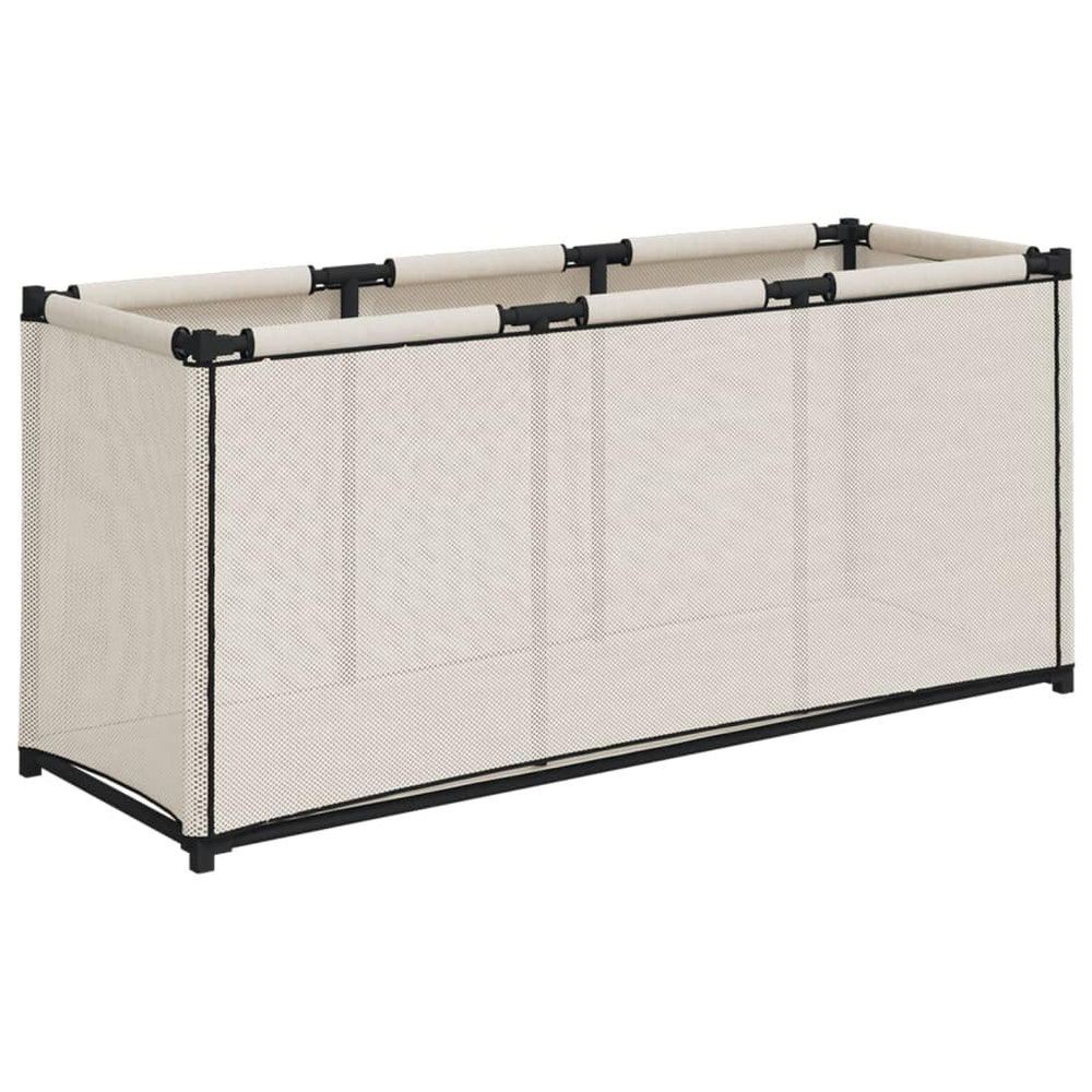 Opbergbox 105x34,5x45 cm stof crèmekleurig MeubelReus