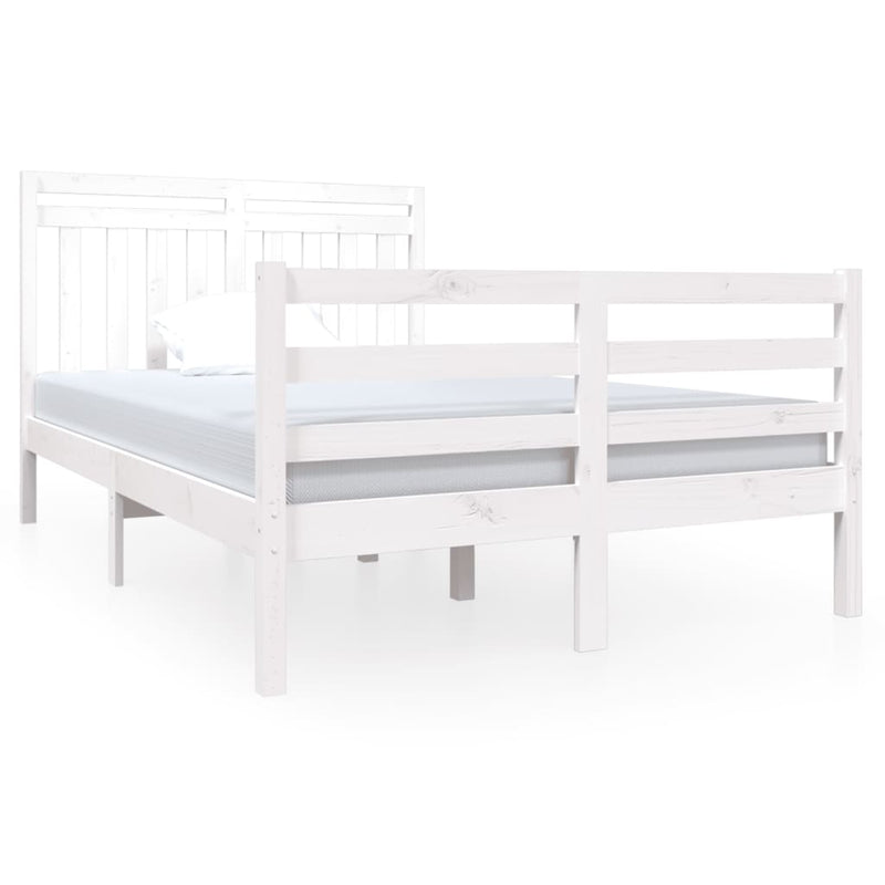 Bedframe massief hout wit 120x190 cm 4FT Small Double
