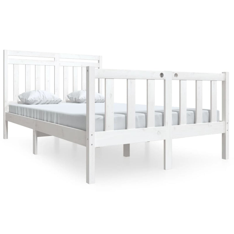 Bedframe massief hout wit 120x190 cm 4FT Small Double