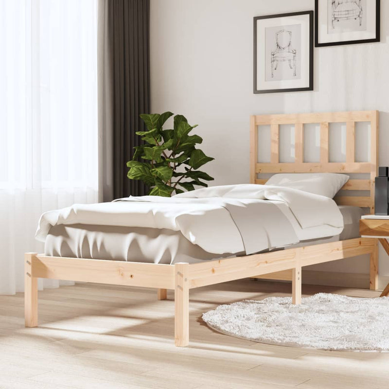 Bedframe massief grenenhout 90x190 cm Single
