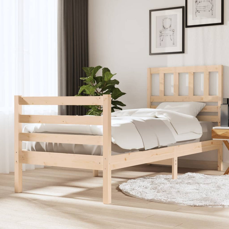Bedframe massief hout 75x190 cm 2FT6 small single