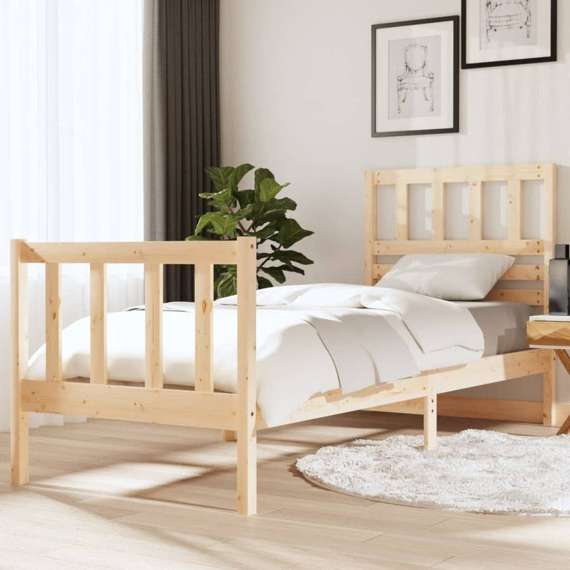 Bedframe massief hout 75x190 cm 2FT6 small single