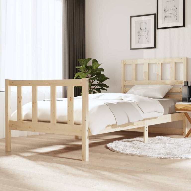 Bedframe massief hout 90x200 cm