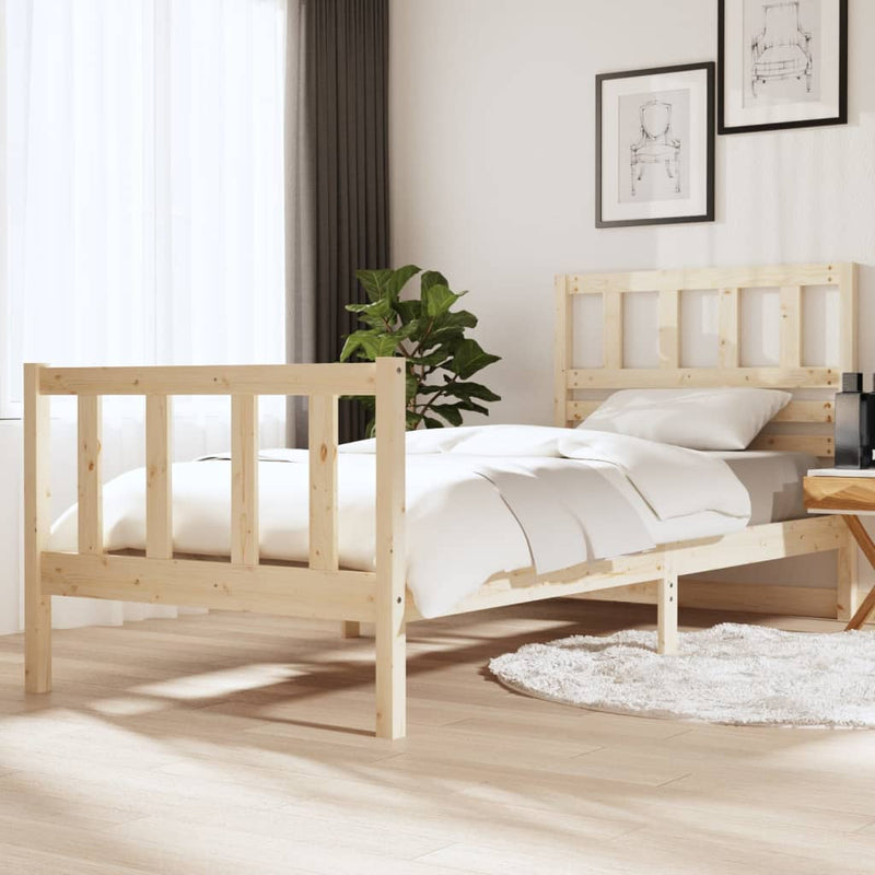 Bedframe massief hout 90x200 cm