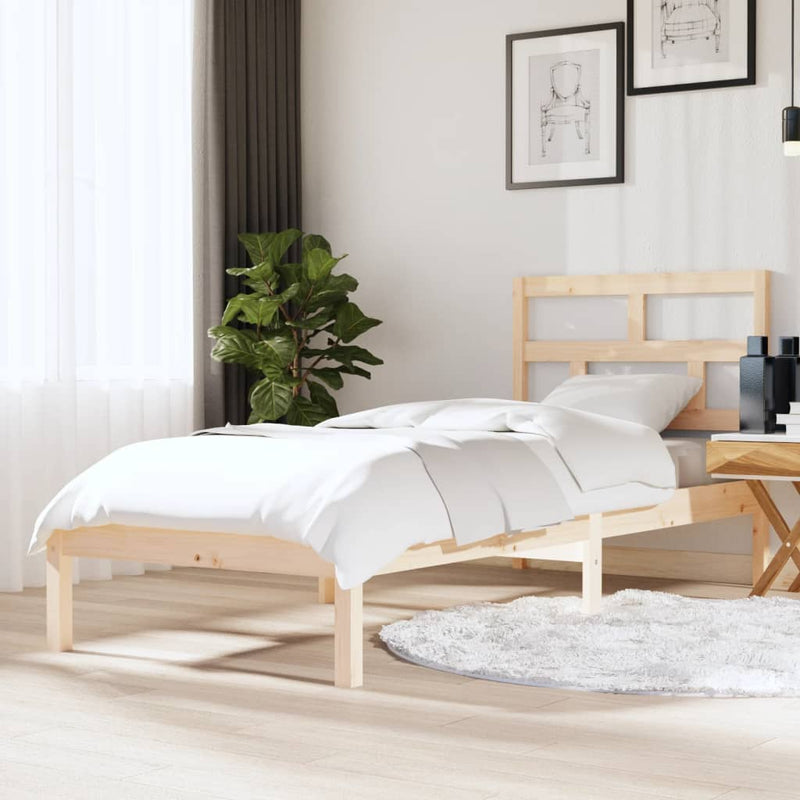 Bedframe massief hout 75x190 cm 2FT6 small single