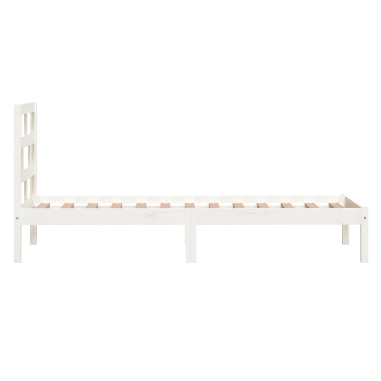 Bedframe massief hout wit 90x190 cm 3FT Single