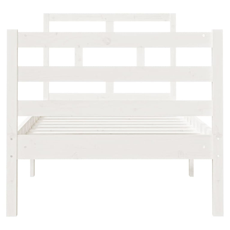 Bedframe massief hout wit 75x190 cm 2FT6 Small Single